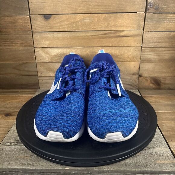 Nike Womens Sz 6 Roshe NM Flyknit Rio QS Blue Running Shoes 835894-400 - Picture 2 of 10